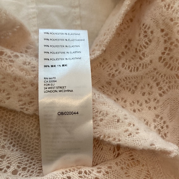 NWT Free People Lace crochet knit Coffee in the Morning Tunic, Chamoix, size S - Picture 9 of 10